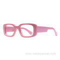 Vintage Design Square Bevel Acetate Frame Optical Glasses